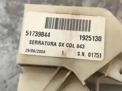 Second-hand car spare part front left central locking system for lancia ypsilon (101) 1.3 16v multijet argento oem iam references 51739844  1925130