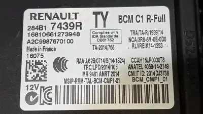 Piesă de schimb auto la mâna a doua modul electrotic pentru renault megane iii berlina 5p (2008->) 1.5 business [1.5 ltr. - 70 kw dci diesel fap] referințe oem iam 284b17439r bcmc1 a2c99876701