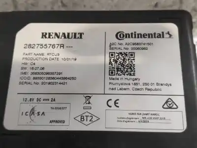 Pièce détachée automobile d'occasion module électronique pour renault zoe bose références oem iam 282755767r  a2c9583741501
