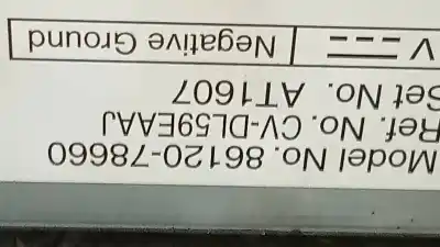 Автозапчастина б/у аудіо система / радіо cd для lexus nx 300h 4wd посилання на oem iam 8612078660  cvdl59eaaj