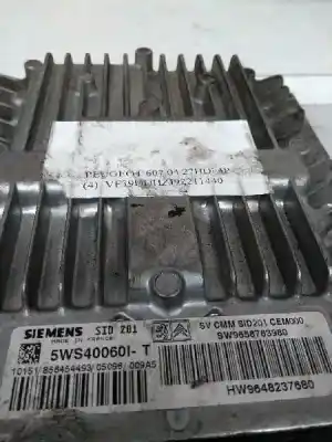 Second-hand car spare part ecu engine control for peugeot 607 (s2) marfil pack oem iam references 5ws40060it hw9648237680 sid201 sw9658763980