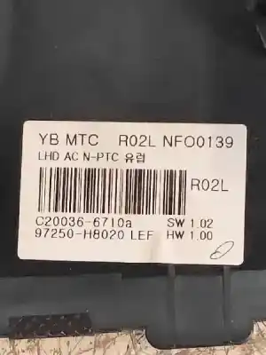 Peça sobressalente para automóvel em segunda mão comando de sofagem (chauffage / ar condicionado)  por kia stonic (ybcuv) concept referências oem iam 8020nfh540 c200366710a 97250h8020