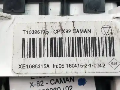 Pièce détachée automobile d'occasion commande de chauffage / climatisation pour renault trafic furgón l1h1 2.7t références oem iam t1032613b  xe1085315a