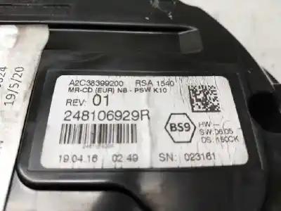 Peça sobressalente para automóvel em segunda mão quadrante por renault talisman intens referências oem iam 248106929r  a2c38399200