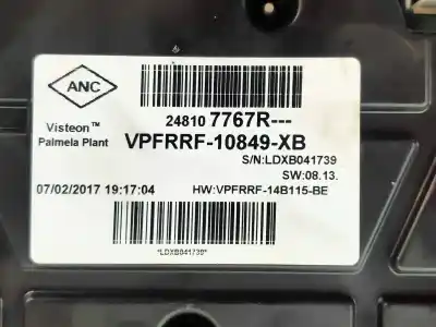 Peça sobressalente para automóvel em segunda mão quadrante por renault captur xmod referências oem iam 248107767r  vpfrrf10849xb