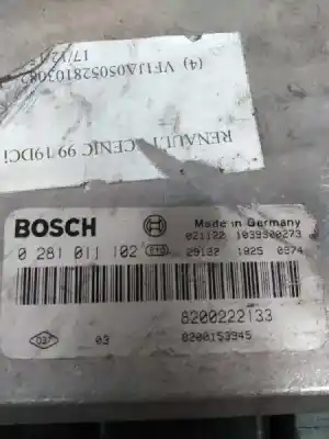 Автозапчасти б/у блок управления двигателем за renault scenic rx4 (ja0) 1.9 dci salomon ссылки oem iam 0281011102 8200222133 8200153945