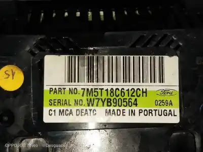 Peça sobressalente para automóvel em segunda mão comando de sofagem (chauffage / ar condicionado)  por ford kuga (cbv) trend referências oem iam 7m5t18c612ch  