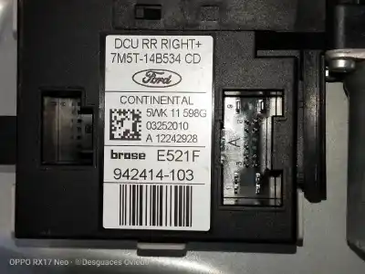 Second-hand car spare part rear right window regulator for ford kuga (cbv) trend oem iam references   