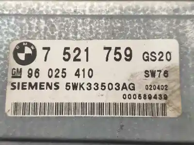 Second-hand car spare part automatic gearbox control unit for bmw x5 (e53) 3.0d oem iam references 5wk33503ag 7521759 96025410