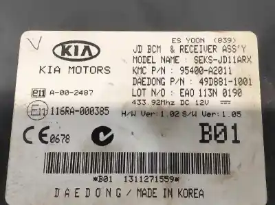 Second-hand car spare part electronic module for kia cee´d concept oem iam references 95400a2011  