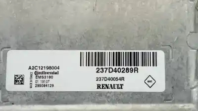 Second-hand car spare part ecu engine control for renault zoe limited 72 cv / 53 kw oem iam references a2c12198004 237d40054r 237d4289r ems3180