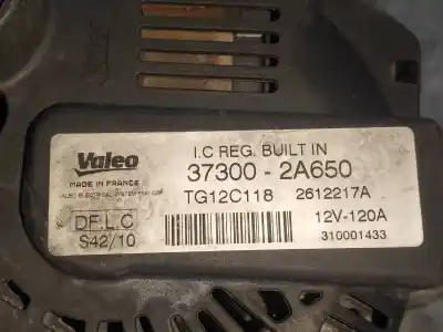 Second-hand car spare part alternator for hyundai ix20 gl classic oem iam references 373002a650 310001433 2612217a