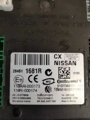 Second-hand car spare part fuse box unit for renault koleos 2.0 dci diesel fap oem iam references s122736038b1  284b11681r