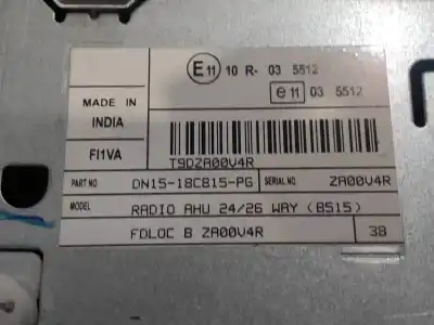 Автозапчастина б/у аудіо система / радіо cd для ford ecosport titanium посилання на oem iam dn1518c815pg  