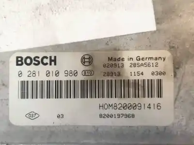 Автозапчасти б/у блок управления двигателем за renault scenic rx4 (ja0) 1.9 dci salomon ссылки oem iam 0281010980 8200197968 hom8200091416
