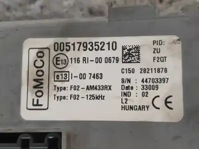 Peça sobressalente para automóvel em segunda mão caixa de fusíveis e relés por ford ka (ccu) titanium+ referências oem iam 00517935210  f02am43rx