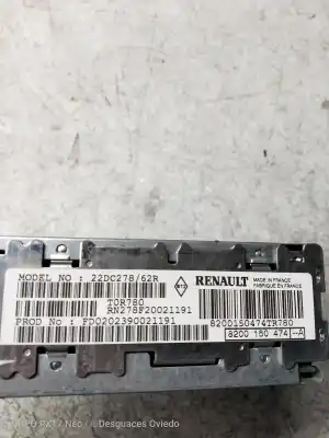 Second-hand car spare part audio system / radio cd for renault scenic rx4 (ja0) 1.9 dci salomon oem iam references 8200150474  22dc27862r