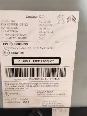 Peça sobressalente para automóvel em segunda mão comando de sofagem (chauffage / ar condicionado)  por citroen c4 lim. feel referências oem iam 980559368002  
