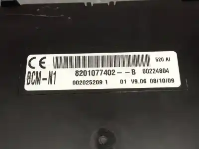 Pezzo di ricambio per auto di seconda mano modulo elettronico per renault kangoo furgón compact comfort riferimenti oem iam 8201077402b bcmn1 002025209