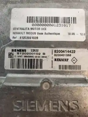 Second-hand car spare part ecu engine control for renault modus base authentique oem iam references s120200102b 8200401568 sim32 8200414422