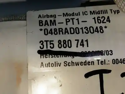 Автозапчастина б/у передня ліва подушка безпеки для skoda superb combi (3t5) comfort посилання на oem iam 3t5880741  