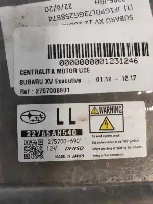 Second-hand car spare part ecu engine control for subaru xv executive oem iam references 2757006901  22765ah540