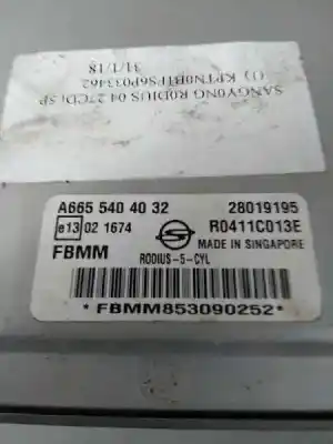 Second-hand car spare part ecu engine control for ssangyong rodius 2.7 turbodiesel cat oem iam references r0411c013e 28019195 a6655404032