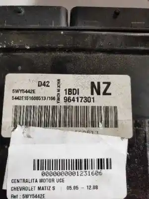 Second-hand car spare part ecu engine control for chevrolet matiz s oem iam references 5wy5442e 1bdi nz d42 96417301