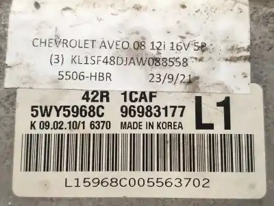 Second-hand car spare part ecu engine control for chevrolet aveo 1.2 cat oem iam references 5wy5968c 1caf 42r l1 96983177