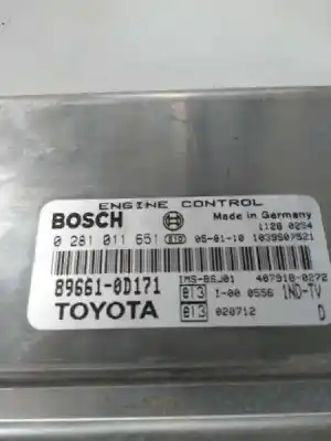 Second-hand car spare part ecu engine control for toyota yaris (ncp1/nlp1/scp1) 1.4 d-4d linea luna oem iam references 0281011651 1ndtv d 896610d171