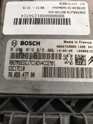 Автозапчастина б/у ебу контролер двигуна для citroen c3 collection посилання на oem iam 0281019818 9805947780 edc17c10 9666729680