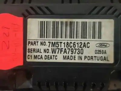 Second-hand car spare part heating / air conditioning control panel for ford c-max (cb3) 1.8 tdci turbodiesel cat oem iam references 7m5t18c612ac  0259a