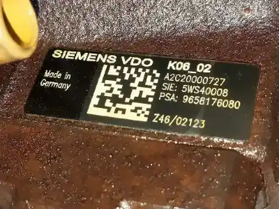 Peça sobressalente para automóvel em segunda mão bomba de injeção por citroen c2 (jm_) 1.4 hdi referências oem iam 5ws40008  a2c20000727 k0602