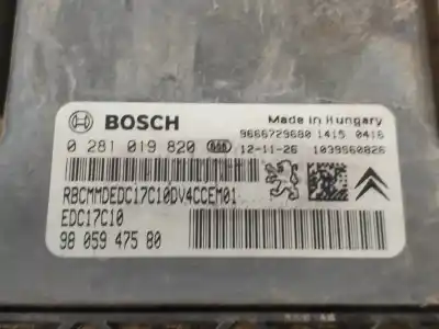 Second-hand car spare part ecu engine control for peugeot 208 active oem iam references 0281019820 9666729680 9805947580