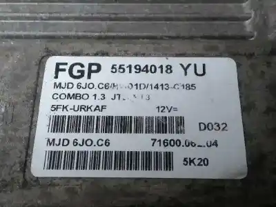 Second-hand car spare part ecu engine control for opel combo familiar oem iam references fgp55194018  mjd6joc6