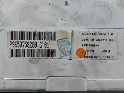 Peça sobressalente para automóvel em segunda mão quadrante por citroen c2 vtr referências oem iam p9650758280 216740694 g01