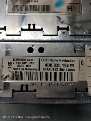 Автозапчасти б/у аудиосистема / радио cd за audi a8 (d2) 2.5 tdi ссылки oem iam 4d0035192m  7612001015