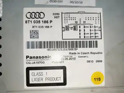 Автозапчастина б/у аудіо система / радіо cd для audi a4 avant (8k5) (2008) básico посилання на oem iam 8t1035186p  