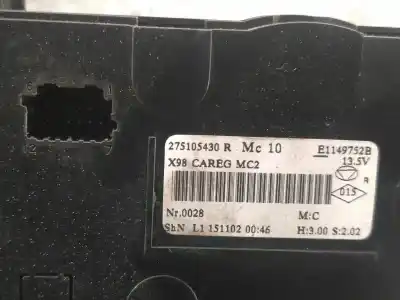 Peça sobressalente para automóvel em segunda mão comando de sofagem (chauffage / ar condicionado)  por renault clio iv limited referências oem iam 275105430r  e1149752b