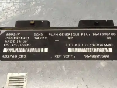 İkinci el araba yedek parçası ecu motor kontrol cihazi için peugeot 206 berlina xn oem iam referansları r04080030d 9648201580 80924f 9641390180