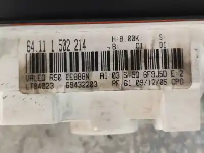 Peça sobressalente para automóvel em segunda mão comando de sofagem (chauffage / ar condicionado)  por mini mini (r50,r53) one d referências oem iam 64111502214   Peça sobressalente para automóvel em segunda mão comando de sofagem (chauffage / ar condicionado)  por mini mini (r50,r53) one d referências oem iam 64111502214