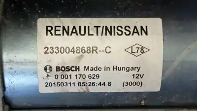 Peça sobressalente para automóvel em segunda mão motor de arranque por renault captur helly hansen referências oem iam 0001170629  233004868r