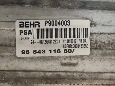 Peça sobressalente para automóvel em segunda mão intercooler por citroen ds3 special edition referências oem iam 9684311680  p9004003
