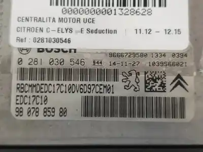 Second-hand car spare part ecu engine control for citroen c-elysée seduction oem iam references 0281030546 9666729580 9807885980