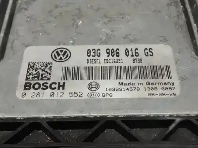 Автозапчасти б/у блок управления двигателем за skoda superb (3u4) 1.9 tdi ссылки oem iam 0281012552 edc16u31 03g906016gs