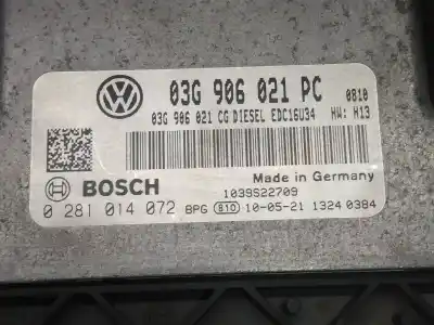 Second-hand car spare part ecu engine control for volkswagen caddy ka/kb (2k) kombi oem iam references 0281014072 edc16u34 03g906021pc