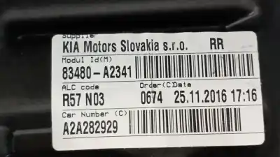 Second-hand car spare part rear right window regulator for kia cee´d x-tech oem iam references 83460a2010  83480a2341