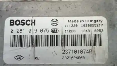 Second-hand car spare part ecu engine control for renault scenic iii grand dynamique oem iam references 0281019075 237102460r 237101074r