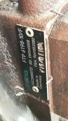 Second-hand car spare part injection pump for citroen c3 1.4 hdi exclusive oem iam references ftp619810f  5ws40008 9641852080