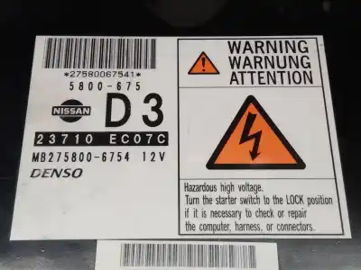 Автозапчастина б/у ебу контролер двигуна для nissan navara pick-up (d40m) 2.5 dci diesel cat посилання на oem iam 23710ec07c 5800675 d3 mb2758006754